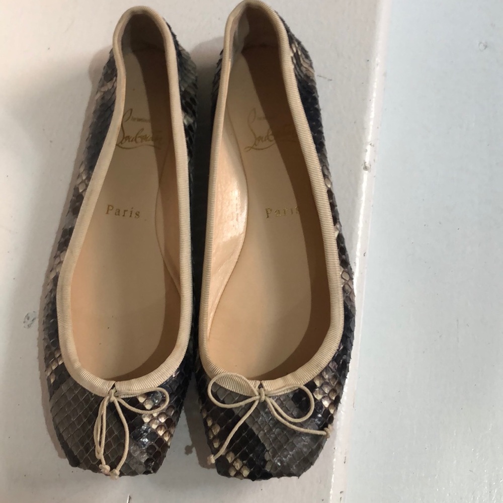 Louboutin snake flats
